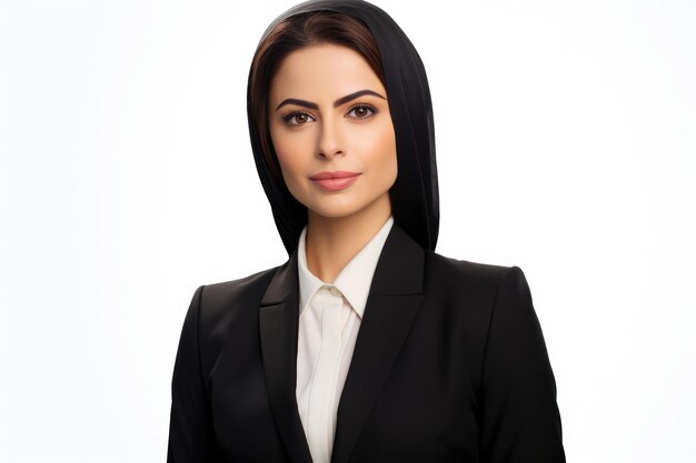 Arabic business woman on white background