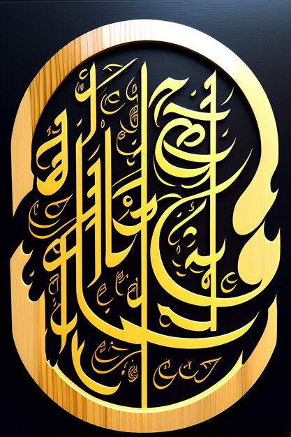 Photo arabic calligraphy and background