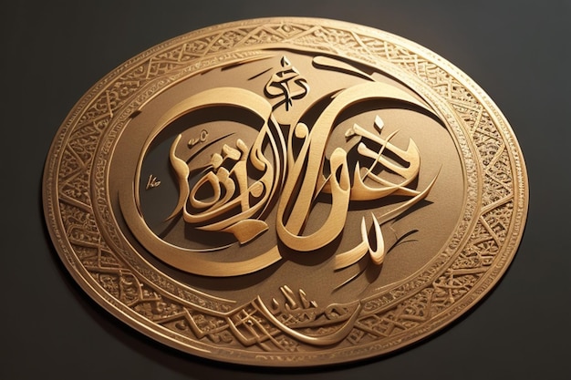 Photo arabic calligraphy writing allah and muhammad la ilaha illallah muhammadur rasulullah allah means go