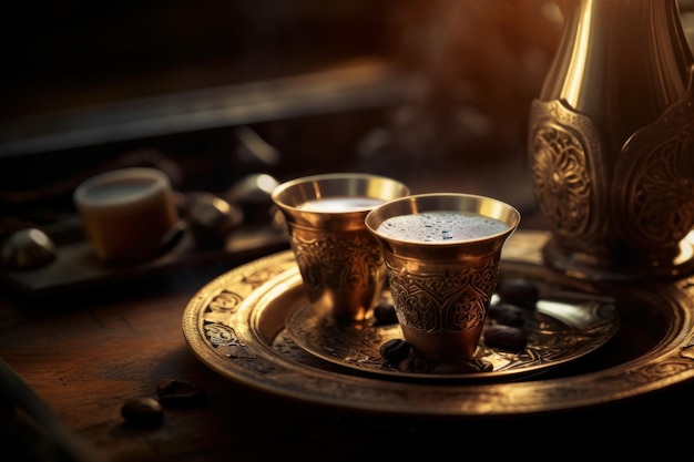 Arabic coffee Arabia islamic food Generate Ai