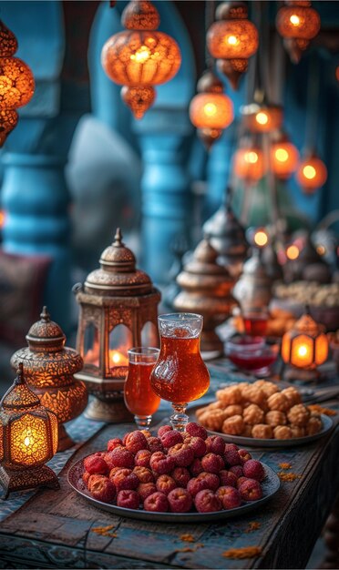 Foto cucina araba pranzo tradizionale del medio oriente è anche ramadan iftar