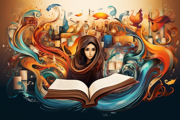Арабские эхо - абстрактное представление арабского языка и литературы