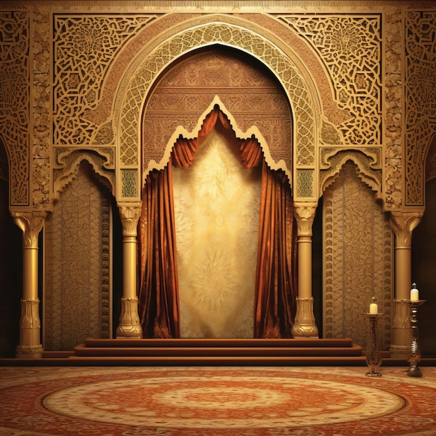 Arabic elements ornate stage background