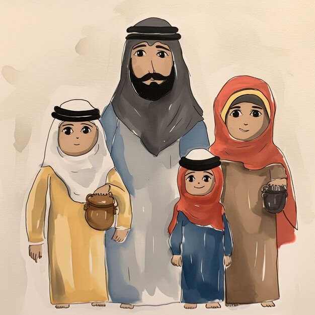 Arabic family enjoy his time together