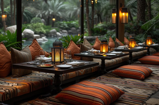 arabic floor seating restaurant style inspiration ideas