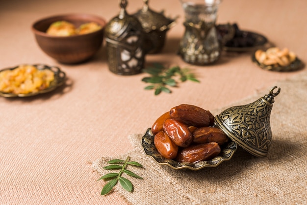 Photo arabic food concept for ramadan