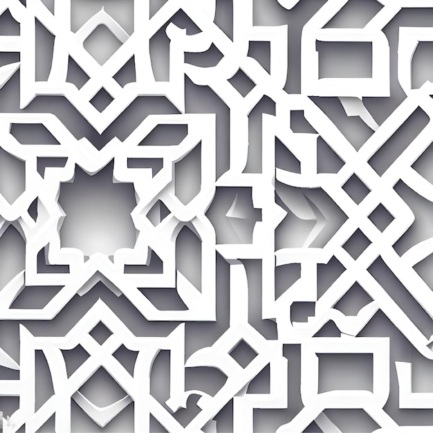 Arabic geometric 3d Islamic texture pattern traditional background