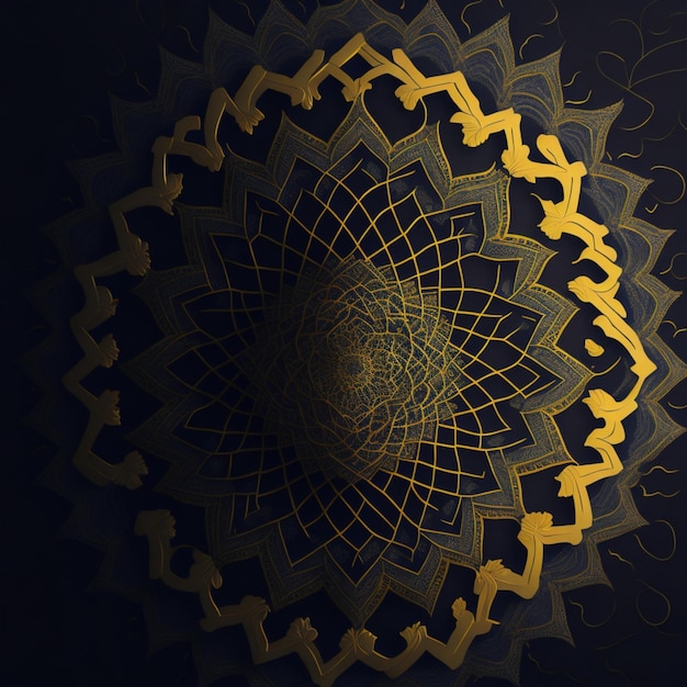 Arabic Golden mandala art background