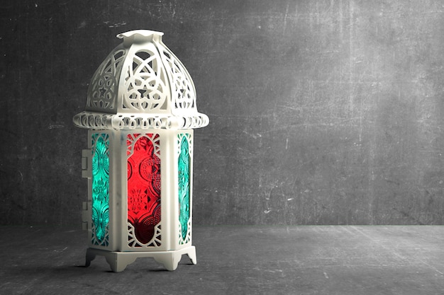 Arabic lamp with colorful light