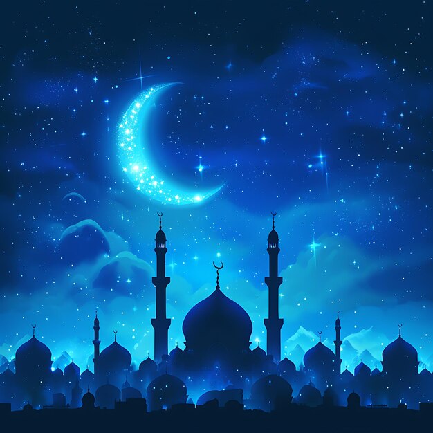 Arabic lantern of Ramadan celebration Background AIGenerated