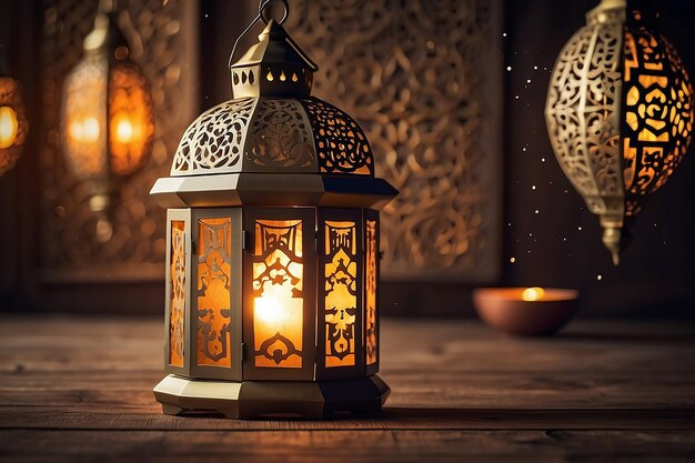 Арабский фонарь Рамадан карим фон