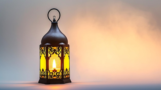 An Arabic lantern on white background