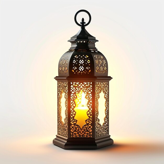 An Arabic lantern on white background