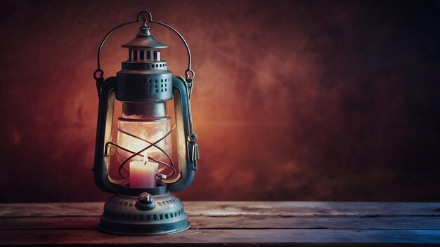 Arabic lantern with burning candle