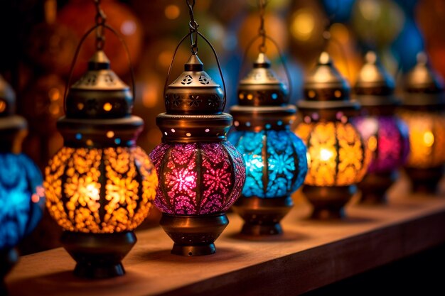 Arabic lanterns oil lamp symbolizing tradition and celebration