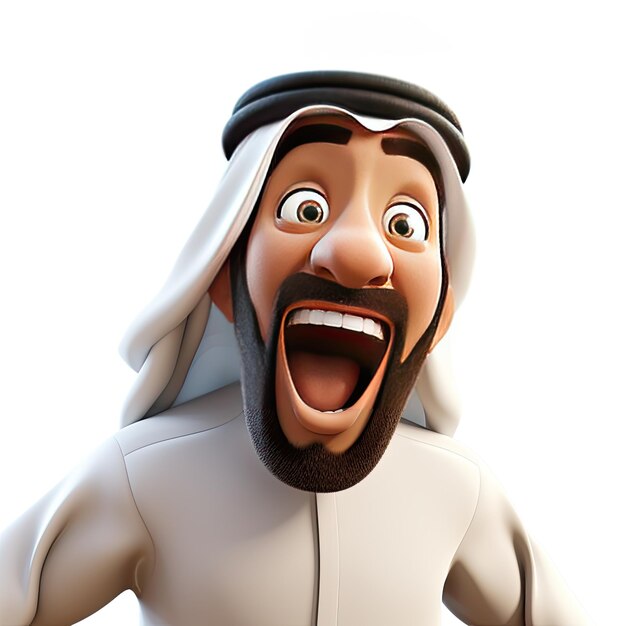 Foto uomo arabo carattere sentimento entusiasta