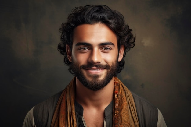 An arabic man smiling to the camera