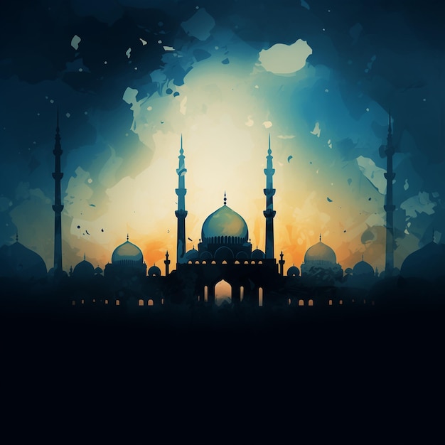 Arabic mosque abstract background