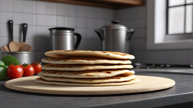 Arabic naan roti paratha food