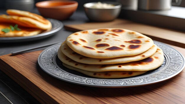 Arabic naan roti paratha food