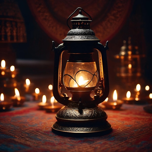 Arabic oil lamp background