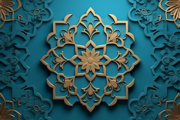 Арабский декоративный фон в бумажном стиле