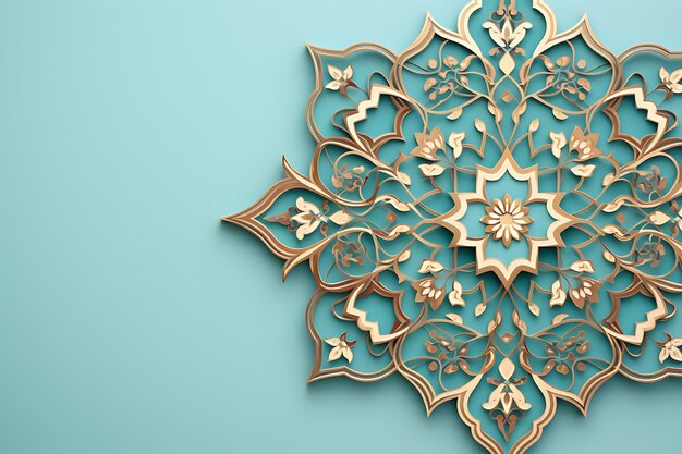 Arabic ornamental background in paper style