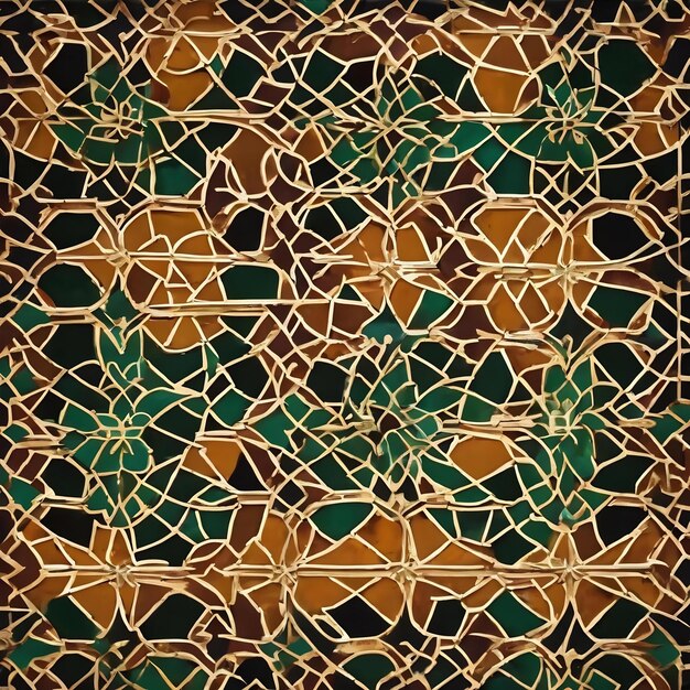 Photo arabic pattern background oriental islamic ornament moroccan tile or moroccan zellij