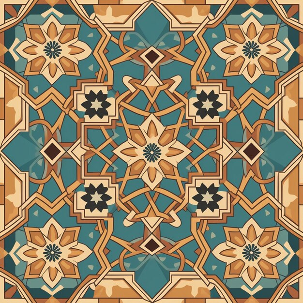 Arabic_pattern_template_flat_classical_symmetrical