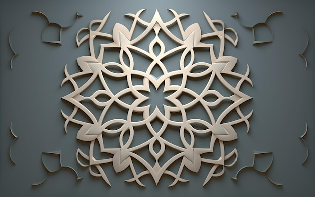 Arabisch patroon achtergrond Islamitisch ornament Geometrische 3D-vorm