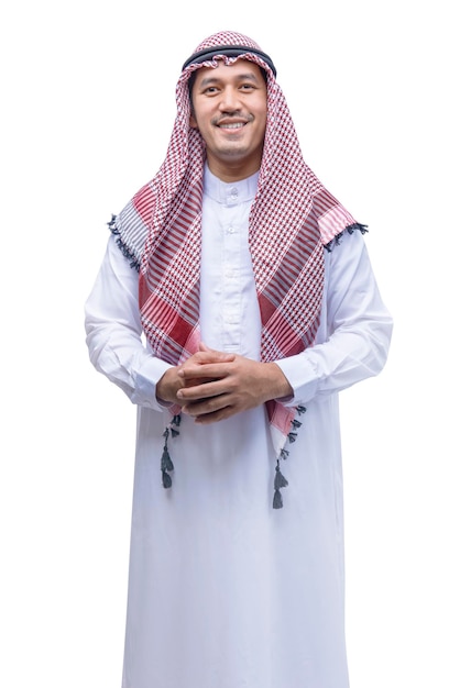 Arabische man met keffiyeh staand