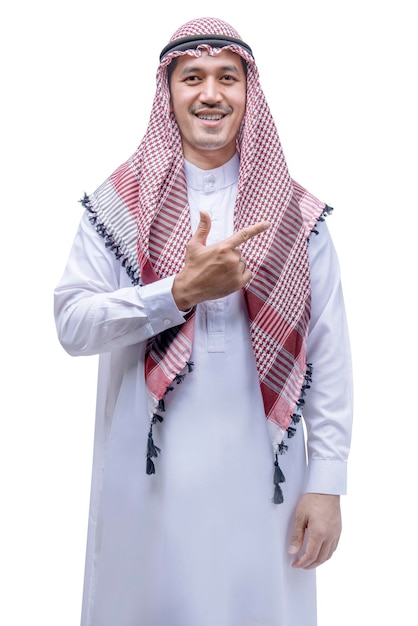 Arabische man met keffiyeh staand