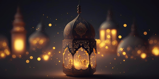 Arabische nachten ramadan kareem islamitische achtergrond