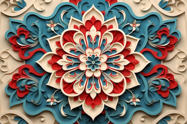 Arabische ornamentele achtergrond in papieren stijl