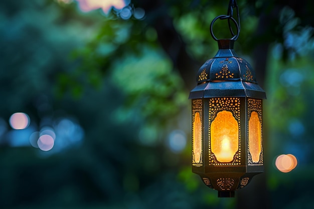 Arabische stijl hanglamp bokeh stijl achtergrond