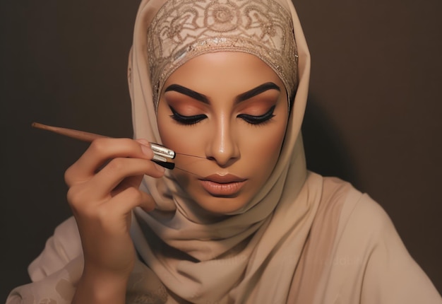 Arabische vrouw make-up toe te passen