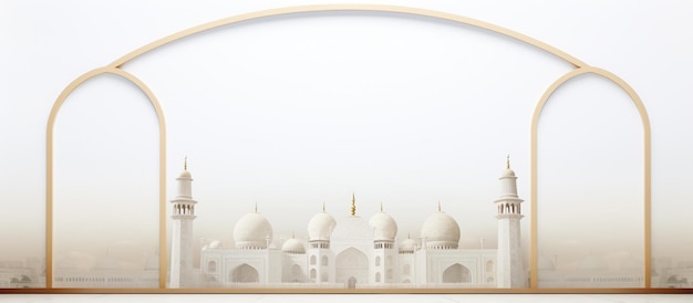 Arabische witte en gouden luxe ornamentele achtergrond