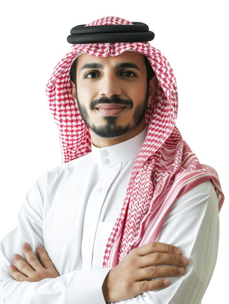 Arabische zakenman met emotionele transparante achtergrond