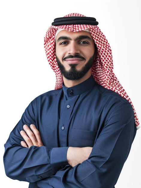 Arabische zakenman met emotionele transparante achtergrond