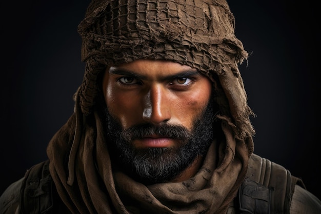 ArabIsraeli war portrait of an Arab soldier