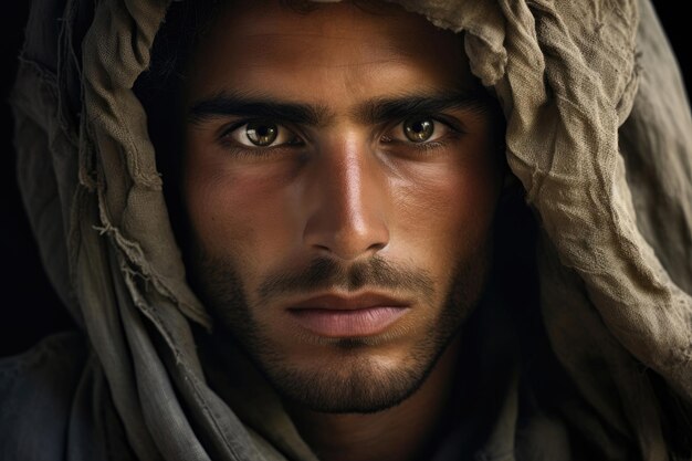 Premium AI Image | ArabIsraeli war portrait of an Israeli soldier