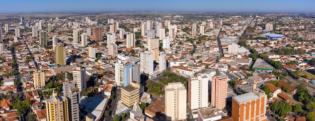 Aracatuba, State of Sao Paulo, Brazil. Panoramic aerial view.