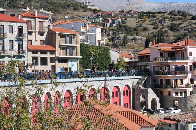 Photo arachova village greece