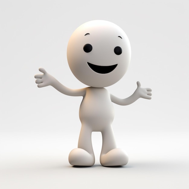 arafed 3d character with arms outstretched and a smile on his face generative ai