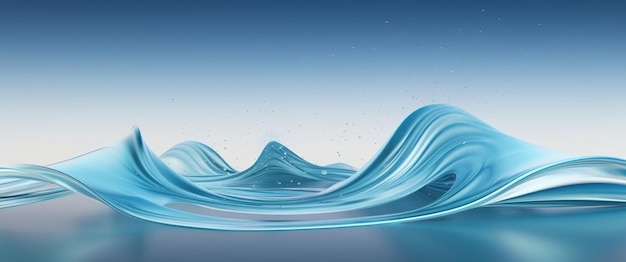 Arafed afbeelding van een golf van water met een blauwe lucht op de achtergrond generatieve ai
