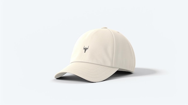 arafed baseball cap with a black logo on the front generative ai