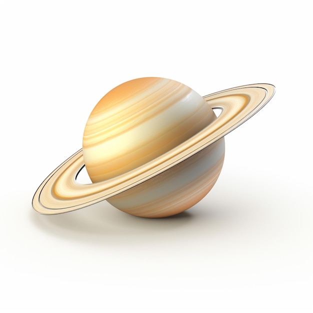 arafed beeld van een Saturnus met een ring rond het generatieve ai