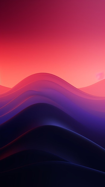 arafed beeld van een zonsondergang met een rode hemel en een berg generatieve ai