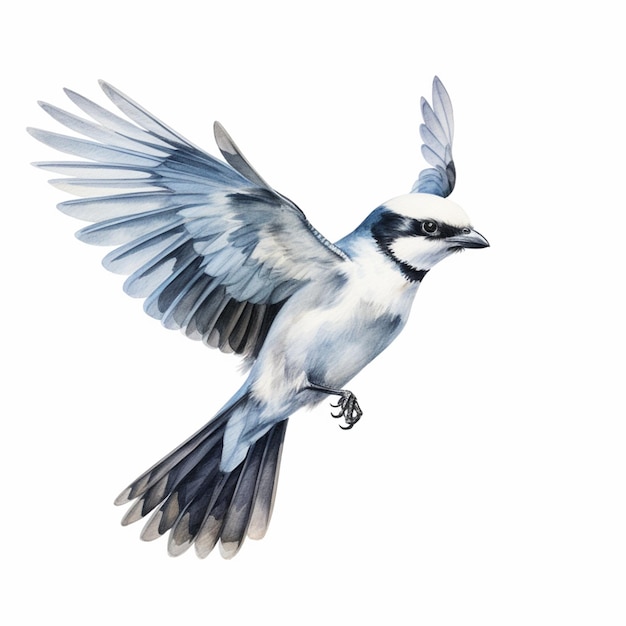 arafed bird with wings spread out in the air generative ai