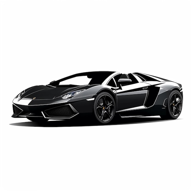 Arafed black sports car with a white background generative ai